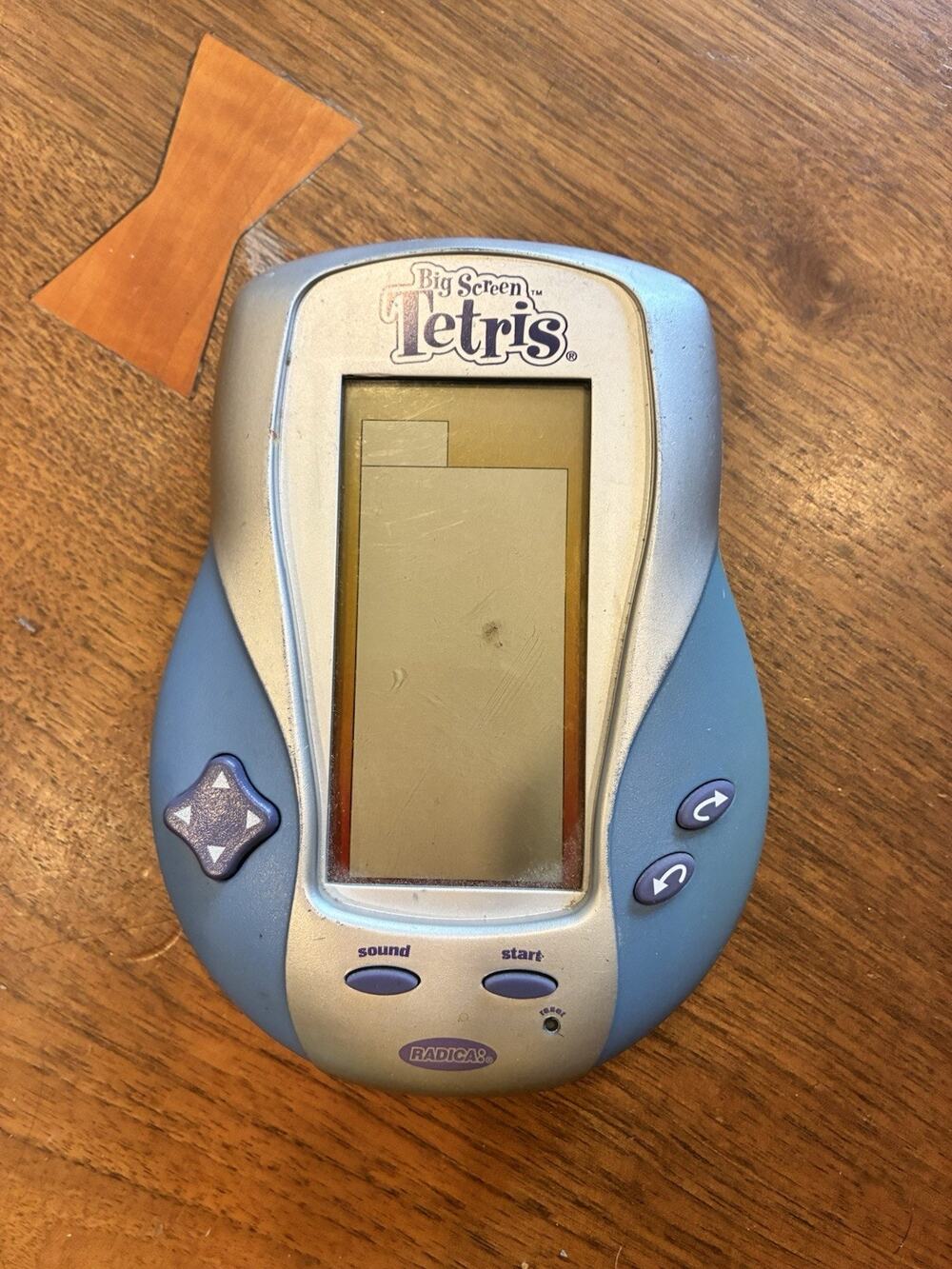 Vintage 2002 BIG SCREEN TETRIS Hand Held Game Radica Tested